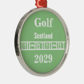 Essen Sleep Golf Silbernes Ornament (Rechts)