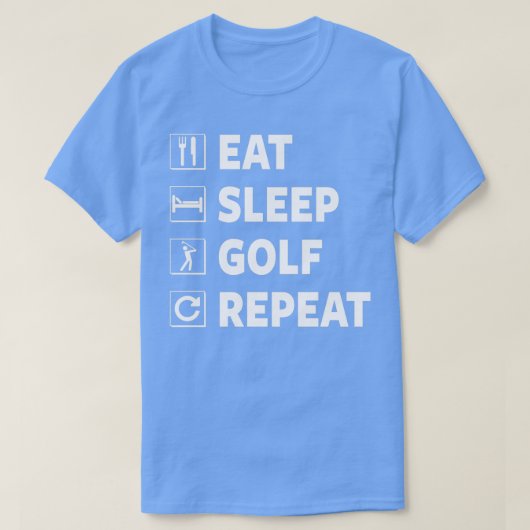 Essen Sleep Golf Wiederholung 55 T-Shirt (Design vorne)