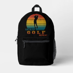 Essen Sleep Golf Wiederholung Bedruckter Rucksack