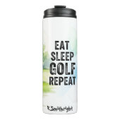 Essen Sleep Golf Wiederholung Grafik Thermosbecher (Vorderseite)