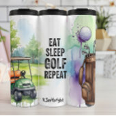 Essen Sleep Golf Wiederholung Grafik Thermosbecher