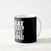 Essen Sleep Golf Wiederholung Kaffeetasse (VorderseiteRechts)