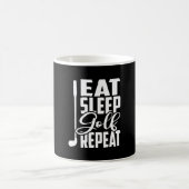 Essen Sleep Golf Wiederholung Kaffeetasse (Mittel)
