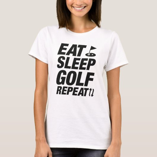 Essen Sleep Golf Wiederholung T-Shirt (Vorderseite)