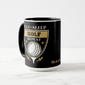 Essen Sleep Golf Wiederholung Tasse (Vorderseite Links)