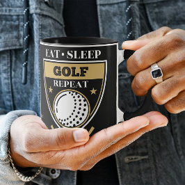 Essen Sleep Golf Wiederholung Tasse