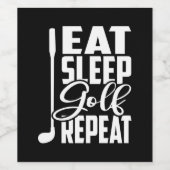 Essen Sleep Golf Wiederholung Weinetikett (Einzelnes Label)