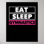 Essen Sleep Gymnastik Wiederholen Funny Gymnast Poster (Vorne)