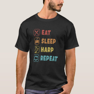 Essen Sleep Harp Wiederholung Pedal Harp Harpist K T-Shirt