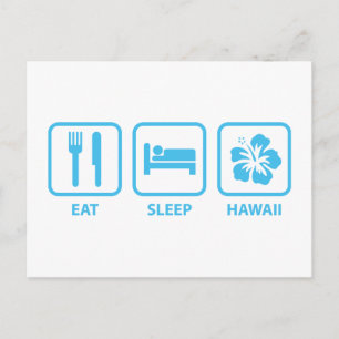 Essen Sleep Hawaii Postkarte
