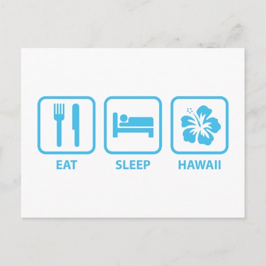 Essen Sleep Hawaii Postkarte (Vorderseite)