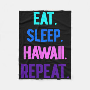 Essen Sleep Hawaii Wiederholung Aloha Vibes Tiki L Fleecedecke