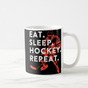 Essen Sleep Hockey Wiederholung Geschenk Kaffeetasse
