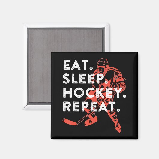 Essen Sleep Hockey Wiederholung Geschenk Magnet (Vorderseite/Rückseite)