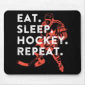 Essen Sleep Hockey Wiederholung Geschenk Mousepad (Vorne)