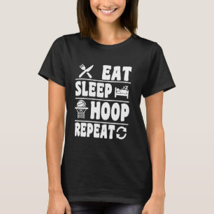 Essen Sleep Hoop Wiederholung Funny Basketball T-Shirt