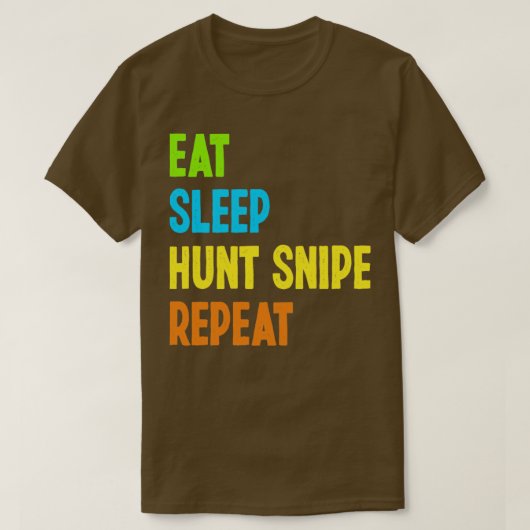 Essen Sleep Hunt Snipe Wiederholung Funny Snipe Ja T-Shirt (Design vorne)