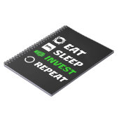 Essen Sleep Invest Wiederholung Dividende investie Notizblock (Linke Seite)