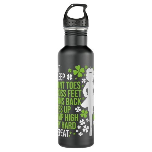 Essen Sleep Irish Dance Irish Dancer Ceili Reel Da Edelstahlflasche (Vorderseite)