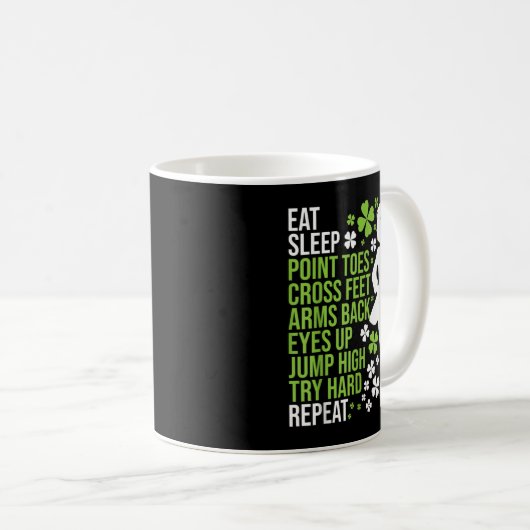 Essen Sleep Irish Dance Irish Dancer Ceili Reel Da Kaffeetasse (VorderseiteRechts)