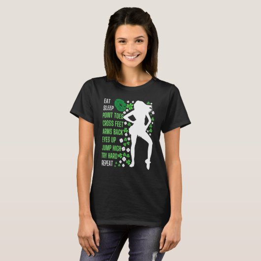Essen Sleep Irish Dance Irish Dancer T-Shirt (Vorne ganz)