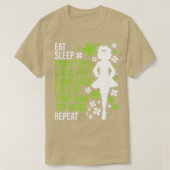 Essen Sleep Irish DanceIrish Dancer Ceili Reel Dan T-Shirt (Design vorne)