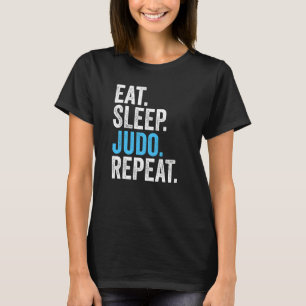 Essen Sleep Judo Wiederholung Vintag Funny Judo Lo T-Shirt