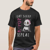 Essen Sleep K-Pop Wiederholung Panda T-Shirt (Vorderseite)