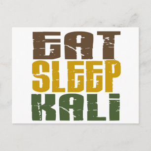 Essen Sleep Kali 1 Postkarte
