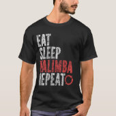 Essen Sleep Kalimba Wiederholung T-Shirt (Vorderseite)