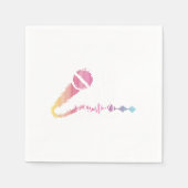 Essen Sleep Karaoke Mikrofon Musik Gesang Geschenk Serviette (Vorderseite)