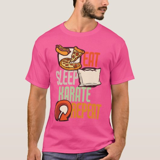 Essen Sleep Karate Repeat Karate T-Shirt (Vorderseite)