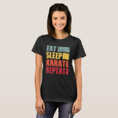 Essen Sleep Karate Wiederholung T-Shirt (Vorne ganz)