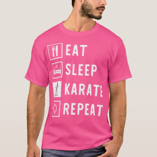Essen Sleep Karate Wiederholung T-Shirt