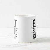Essen Sleep Kpop | Music Fan Geschenk schwarz-weiß Kaffeetasse (Mittel)