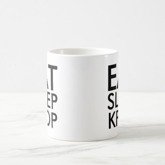 Essen Sleep Kpop | Music Fan Geschenk schwarz-weiß Kaffeetasse (Mittel)