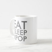 Essen Sleep Kpop | Music Fan Gift grau Kaffeetasse (Vorderseite Links)