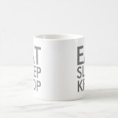 Essen Sleep Kpop | Music Fan Gift grau Kaffeetasse (Mittel)