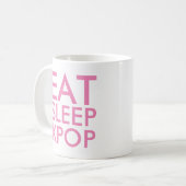 Essen Sleep Kpop | Music Fan Gift lila Kaffeetasse (Vorderseite Links)