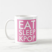 Essen Sleep Kpop | Musikfächer - Geschenk in Rosa  Kaffeetasse (Links)
