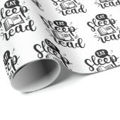 Essen Sleep Lesen Buch Lover Geschenkpapier (Rolleneckpunkt)