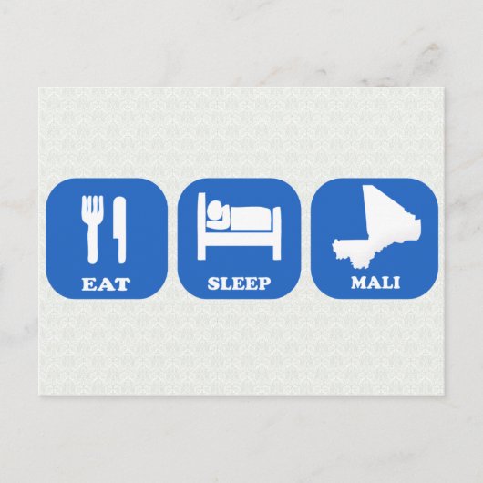 Essen Sleep Mali Postkarte (Vorderseite)