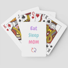 Essen Sleep Mama Wiederholen Mütter Liebe Spielkarten