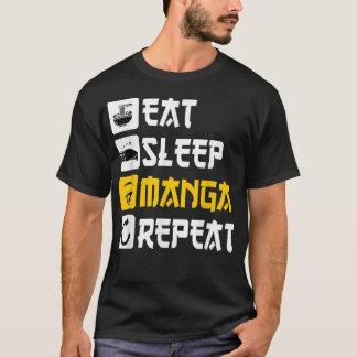 Essen Sleep Manga Wiederholung Animation Japan Spr T-Shirt