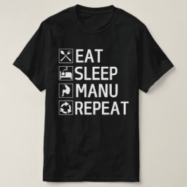 Essen Sleep Manu Wiederholung Neuseeland T-Shirt