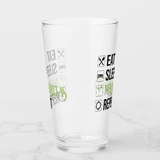 Essen Sleep Margaritas Wiederholen Glas (Links)
