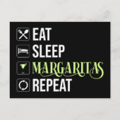 Essen Sleep Margaritas Wiederholen Postkarte (Vorderseite)