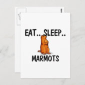 Essen Sleep MARMOTS Postkarte (Vorne/Hinten)