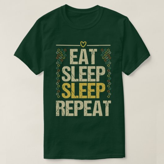 Essen Sleep Math Wiederholen T-Shirt (Design vorne)