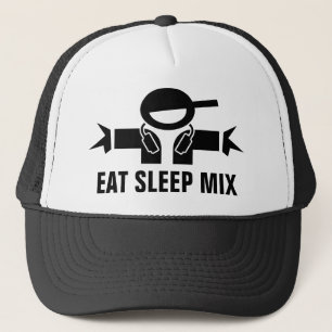 Essen Sleep Mix lustigen LKW-Hut für Musik DJ Truckerkappe